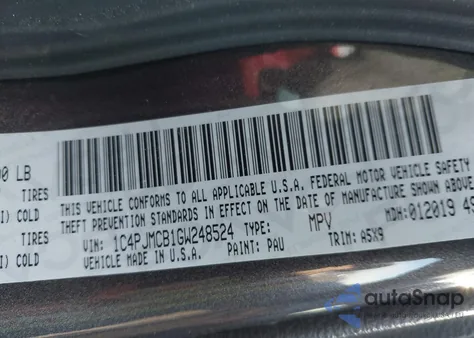 2016 Jeep Cherokee Latitude z USA, uszkodzony, nr VIN 1C4PJMCB1GW248524